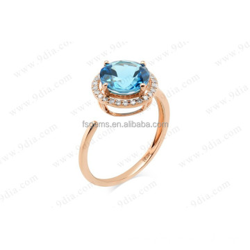 Blue Topaz 14K 2 Gram Gold Ring Designs